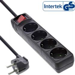 InLine Socket strip 4-way earth contact