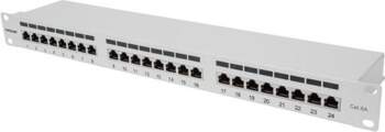 INTELLINET 24-Port Cat6a Patchpanel FTP 1HE