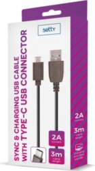 Kabelis Setty Universal USB Cable 3m