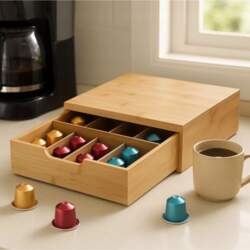 Kinvara Bamboo coffee capsule container  8