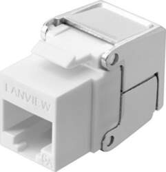 Lanview Cat6a Unshielded flip jack   keystone