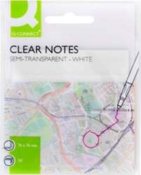 Q-CONNECT self-adhesive notes  translucent  76x76mm  50k