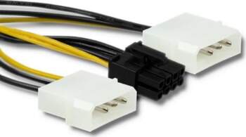 Qoltec Molex x2 - PCIe 8-pin