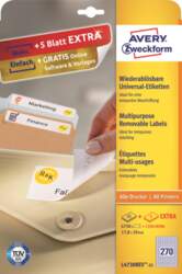 Removable universal labels 17.8 x
