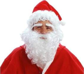 Santa Claus wig with beard eyebrows