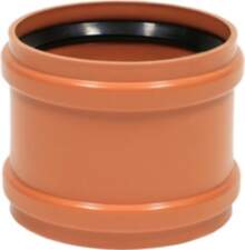 SEWER DOUBLE SOCKET 160 PVC  BROWN