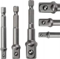 Silver SILVER SET OF ADAPTERS/SOCKET HOLDERS