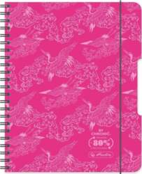 Spiral notebook A4/80K pink grid (2