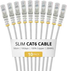 StarTech.com 50cm Gray Slim CAT6