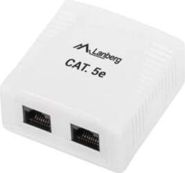 SURFACE-MOUNTED SOCKET CAT.5E 2X RJ45