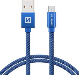 Swissten Textile Quick Charge Universāls Micro
