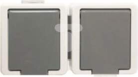 Timex JANTAR Double socket with/u IP44