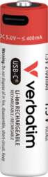 Verbatim AA USB-C Rechargeable Battery (Pack