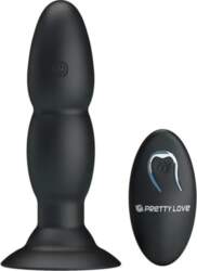 Vibrating anal plug with suction cup
