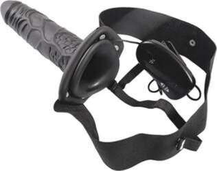 Vibrating penis with remote control strap