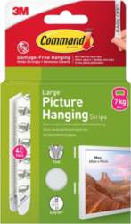 3M Command Strips Large 4pcs white