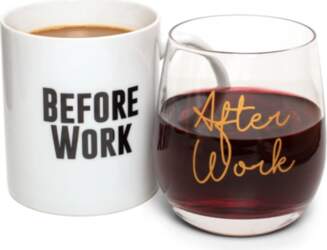 Before Work After Work Mug Wine