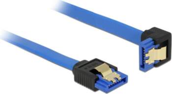 Cable SATA III 10cm straight/down metal