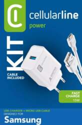 Cellularline Adaptive Fast Charger Kit 15W