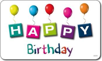 Cutting breakfast board melamine Happy Birthday