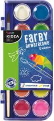 Derform Farby akwarelowe 12 kolorow KIDEA