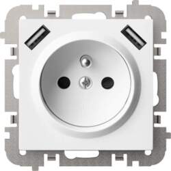 Elektro-Plast SANTRA socket 2P+Z 2xUSB Power