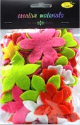 Felt flowers  spring colors  60 pcs