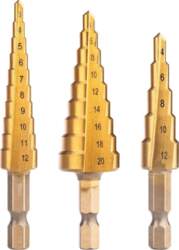 HSS TiN step drill set 3-20