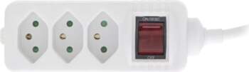 InLine Socket strip SWITZERLAND  3-way  with