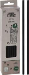 Koopman Reusable black plastic drinking straws