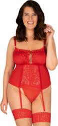 Obsessive Blossmina Plus Size Corset  Thong
