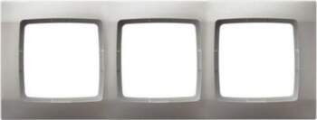 Ospel Karo frame 3-fold silver pearl