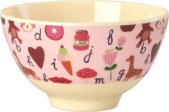 Rice - Melamine Bowl with Pink