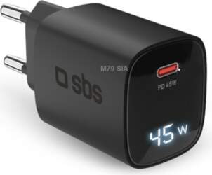 SBS LCD Wall Charger  USB-C  LCD