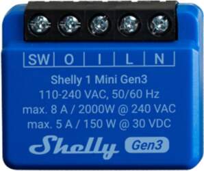 Shelly 1 Mini Gen3 Controller  WiFi/Bluetooth
