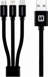 Swissten Textile Universal 3in1 USB-C /