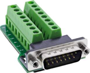 TecLine InLine D-Sub 15 Terminal Block