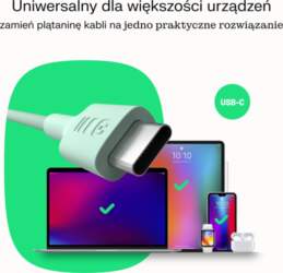 USB-C cable 2m 100W Greencell PowerStream