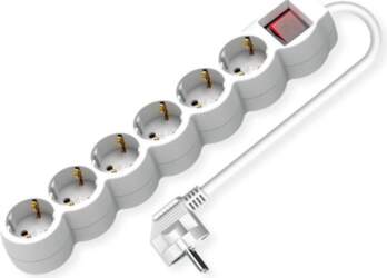 VALUE 6-way power strip with switch