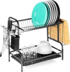 Vilde Dish drying rack  metal  black