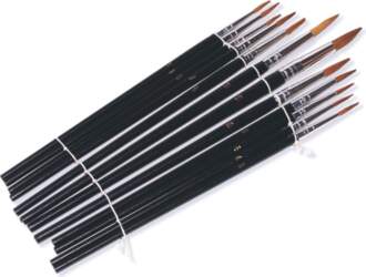 12 pcs of artists` sharp brushes