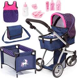BAYER DOLL PRAM  COMBI COT MEGA