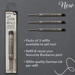 Bookaroo Ballpoint pen - black refills