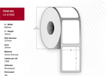 Capture Label 100 x 50mm Core