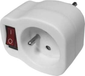 Elgotech Plug splitter with switch 1-socket