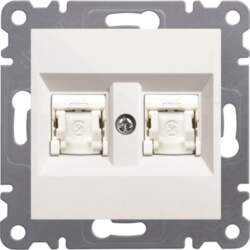 Hager Computer socket LUMINA2 double RJ45