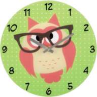 HAMA WALL CLOCK `OWL     WITH GLASSES