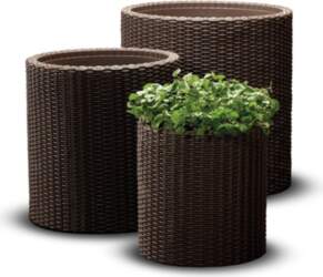 Keter Cylinder Planters S+M+L puķu podu