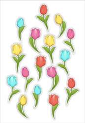 LearnHow Double-sided window decorations - Tulips