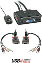 LINDY KVM Switch Compact 2 Port